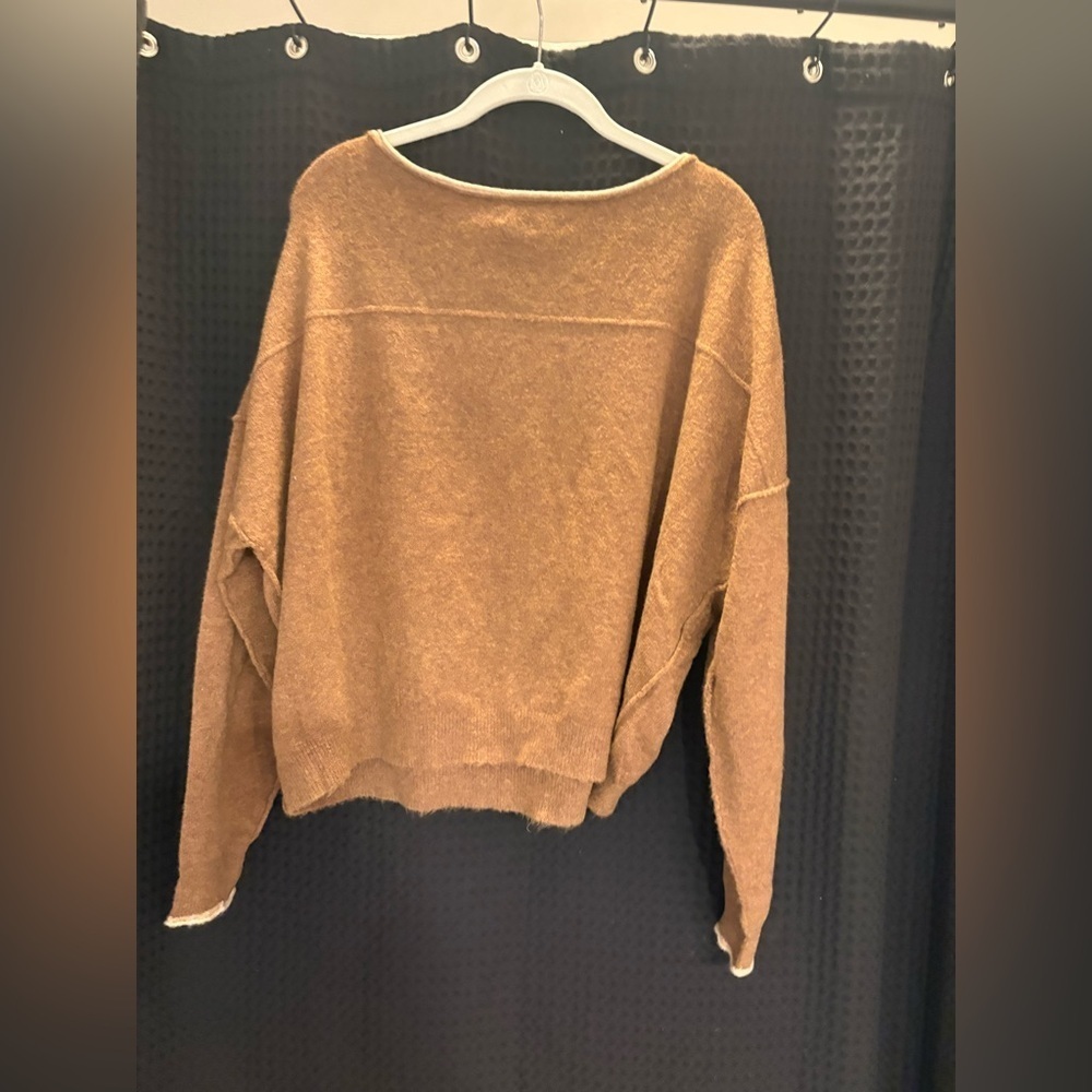 Free People See Me SoftSpun Pullover Medium Color: Cafe Au Lait NWT - Picture 5 of 6